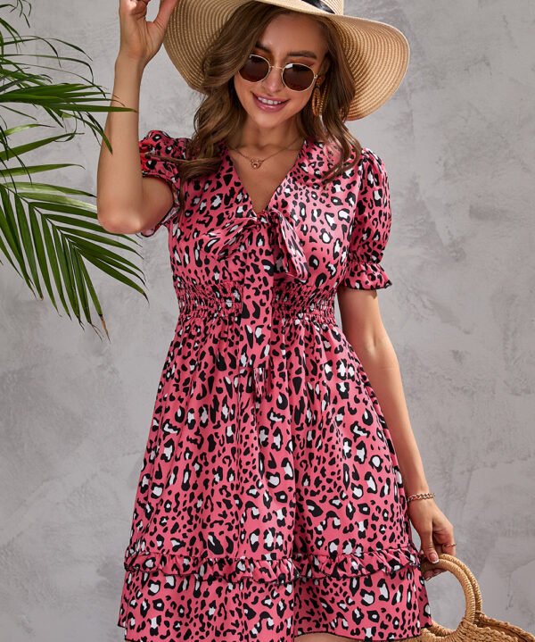 Women printed tie-waist dress