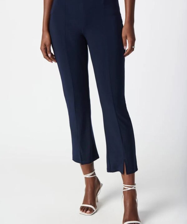 Joseph Ribkoff 241249 Midnight Blue Vertical Seam Front Slit Capri Pant