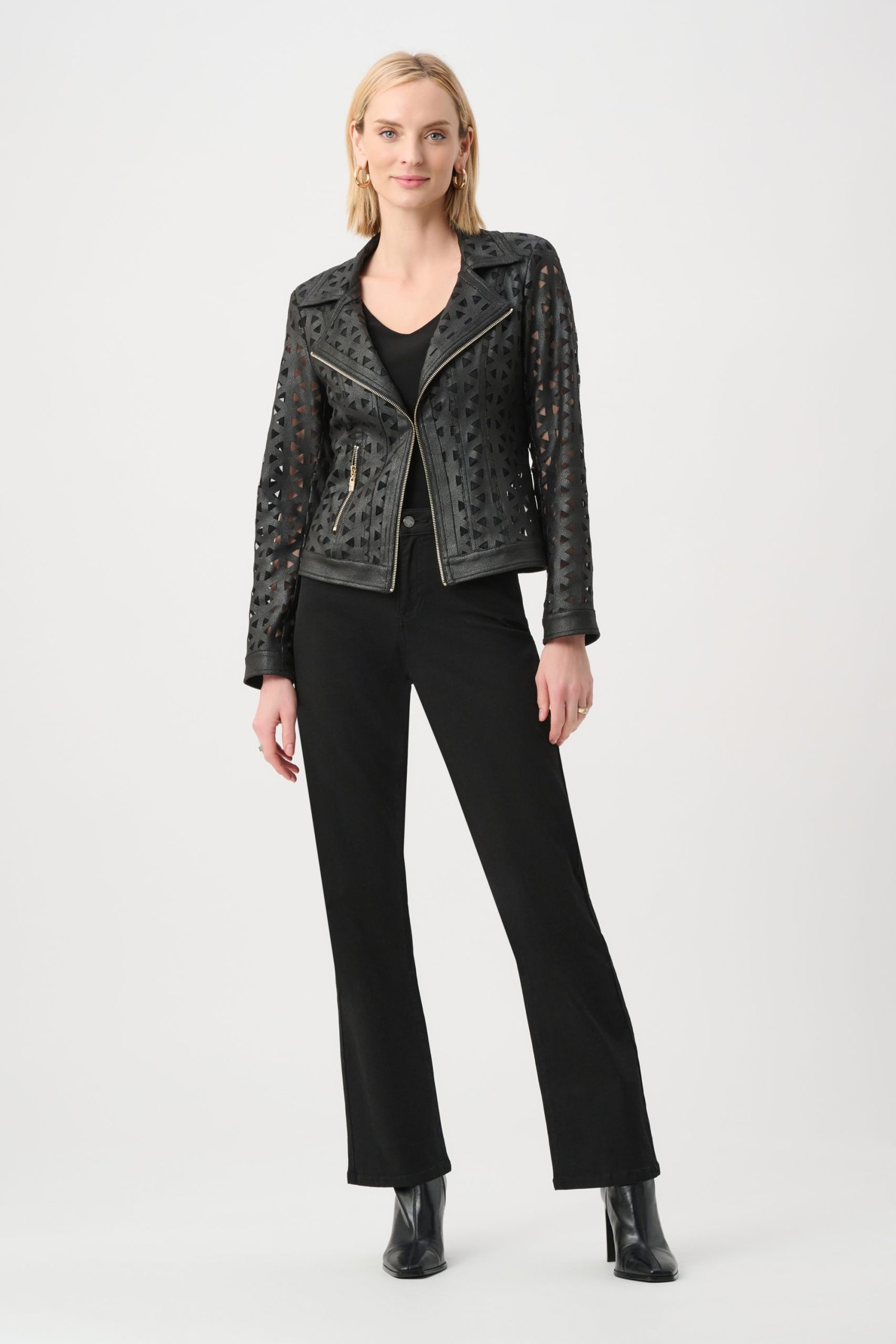Joseph Ribkoff Faux Leather Jacket