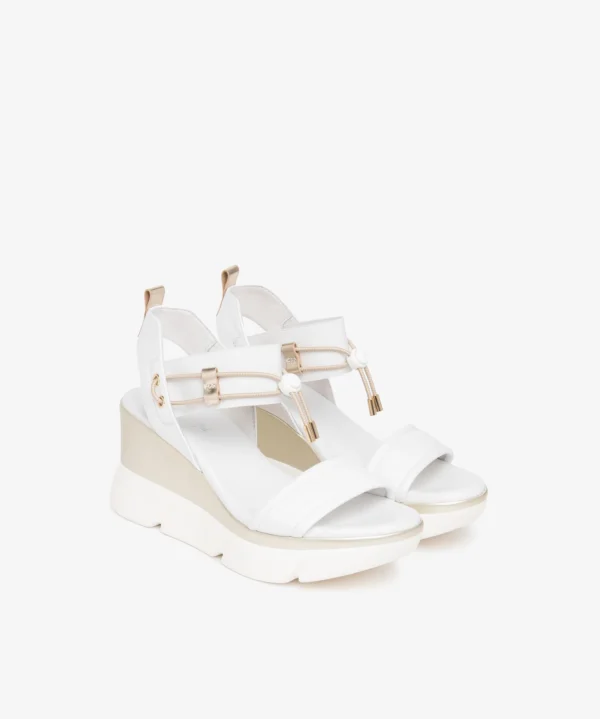 NeroGiardini E616064 Leather Wedge Sandal