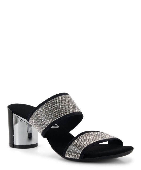 Onex Hanna Black Two Banded Circle Low Heel