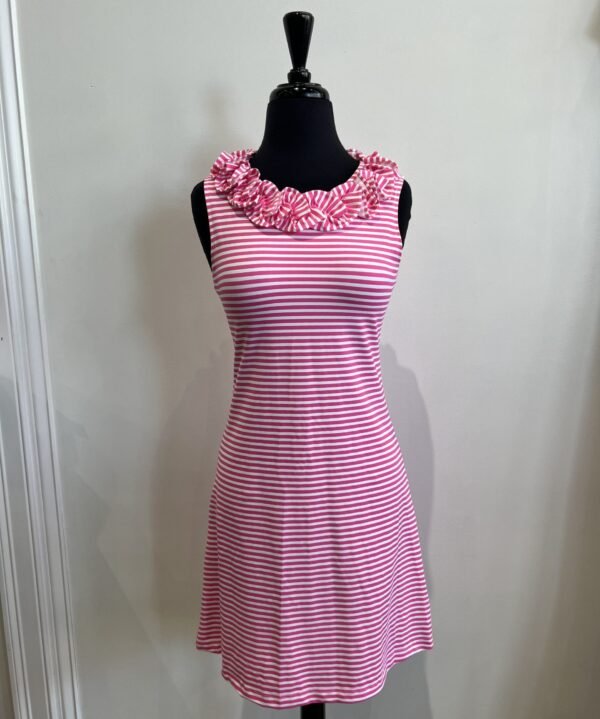 Sailor Sailor 202-361S Pink/White Stripe Sleeveless Cricket Dress