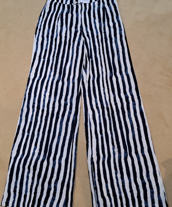Mare Sole Amore Linen Rachel Navy Stripe Pant