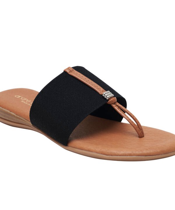 Andre Assous Nice Thong Style Sandal Black
