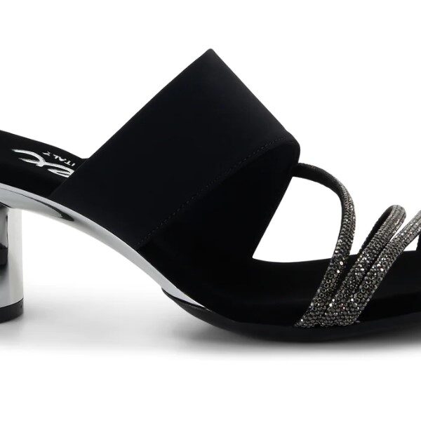 Onex Fetish Black Rhinestone Embellished Dress Heel