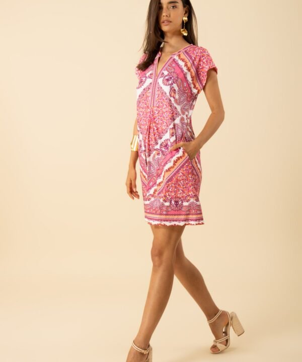 Hale Bob Pink Miley Jersey Dress 53WG650A