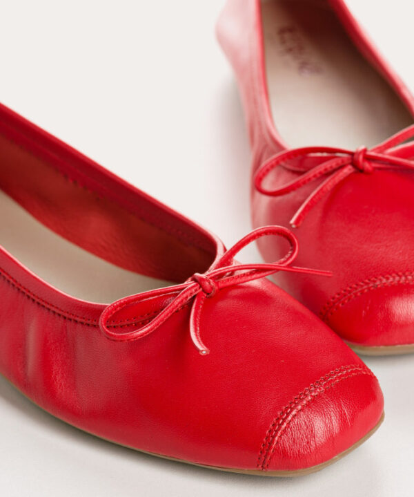 Reqins Harmony Ballerina Red Leather