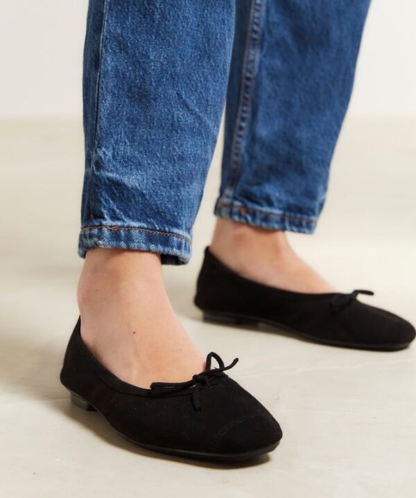 Reqins Harmony Ballerina Black Suede