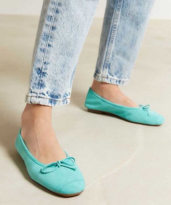 Reqins Harmony Ballerina Aqua Suede