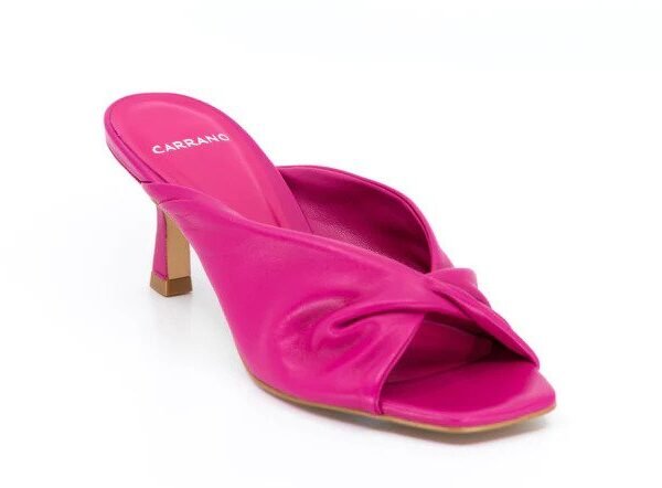 Carrano 322002 Sage Fuchsia Leather Slide Sandal