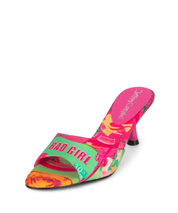 Jeffrey Campbell Spy Kid Bad Girl Multi Colored Kitten Heel